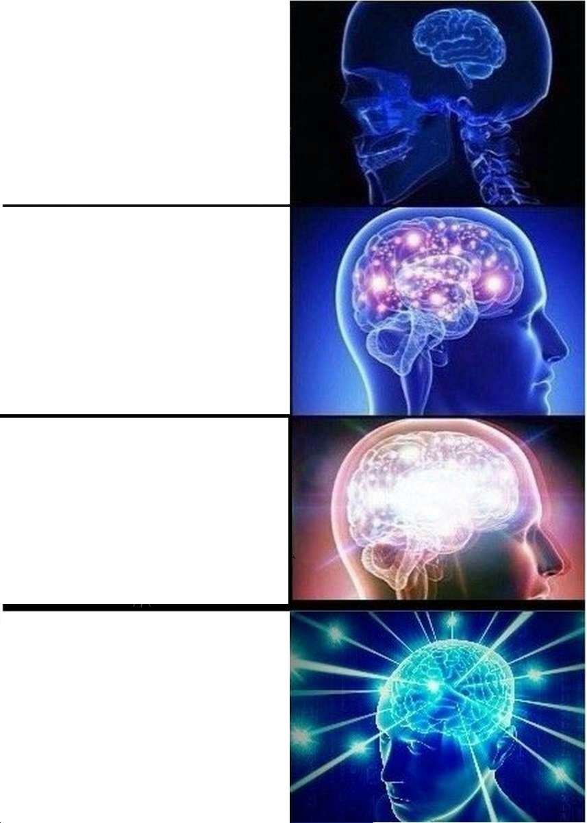 Expanding Brain meme about MERIT Beauty