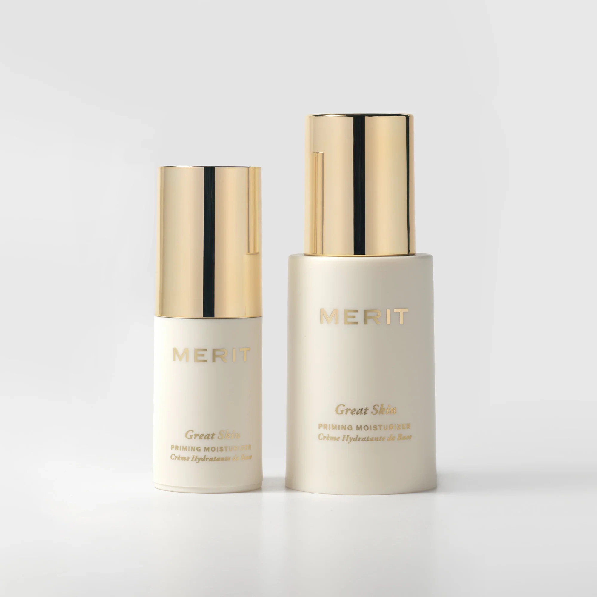 Travel-size and full-size Great Skin Moisturizer side by side