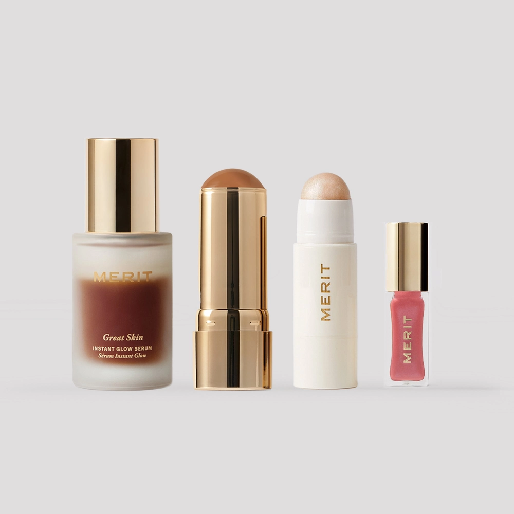 The Antidote to the Overwhelming World of Beauty Set laid out on a pale surface